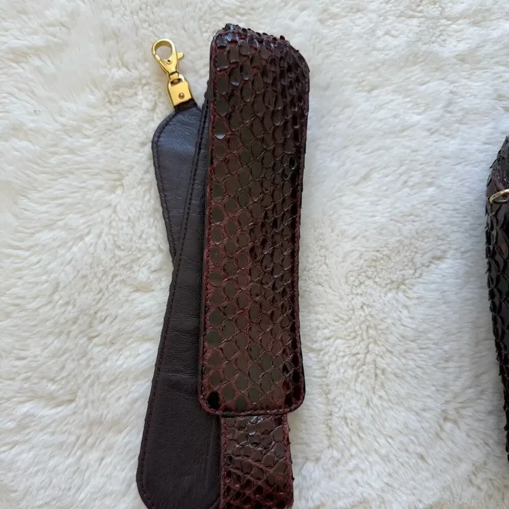 NEW!!! KARA ROSS python skin satchel bag large Retail 2950$